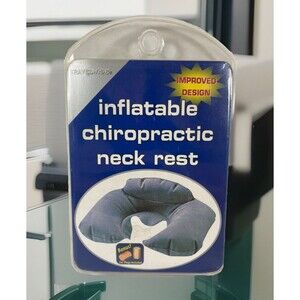 Travelwise Inflatable Chiropractic Design Neck Rest Extra Support With Ear Plugs